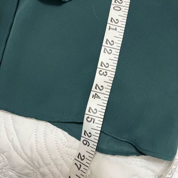 Parker Medium Green blouse with ruffles long sleeve - Picture 11 of 11